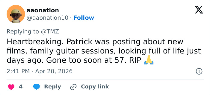 Patrick Muldoon's Final Posts Break Fans' Hearts After 'Melrose Place' Star Passes Away Unexpectedly At 57