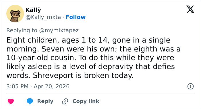 Possível motivo do pai revelado após ato horrível que ceifou a vida de 8 crianças