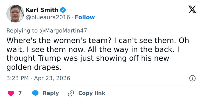 "Tive que triplicar a verificação": Detalhe na foto da Casa Branca com o tênis feminino da Geórgia desperta críticas