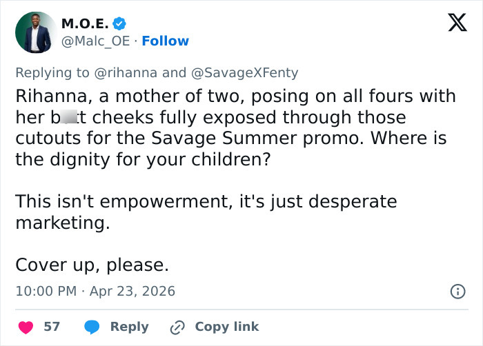 "Não é empoderamento, apenas marketing desesperado": Fotos de lingerie atrevida de Rihanna brutalmente arrastadas online