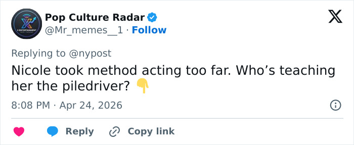 Internet trolls Nicole Kidman por ter sido levada às pressas para o hospital depois de filmar uma cena para o próximo programa