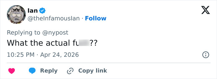 O tweet de um usuário respondendo a um artigo sobre o relacionamento impróprio de um professor substituto, expressando choque.