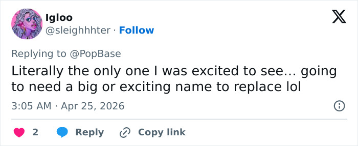 Um tweet de @sleighhhter em 25 de abril de 2026, expressando entusiasmo por Helena Bonham Carter em The White Lotus.