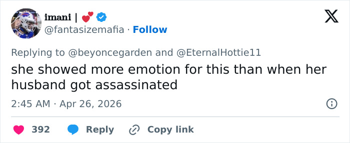 Erika Kirk enfrenta reação após comentário após grande incidente de segurança em jantar na Casa Branca