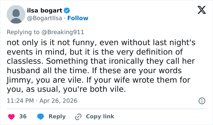 Melania Trump Blasts ‘Coward’ Jimmy Kimmel Over Monologue Delivered Days Before WHCD Attack
