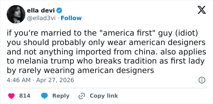 Pete Hegseth's Wife Faces Backlash Over "Temu" Dress For White House Correspondents' Dinner