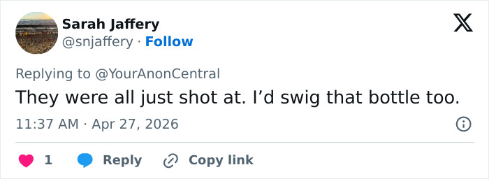 Mulher criticada por ato bizarro em meio ao caos após ataque em jantar de correspondentes na Casa Branca