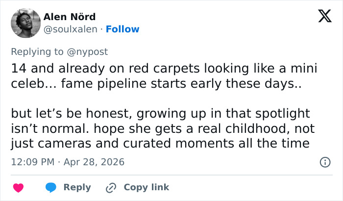 Pink Under Fire Over 14YO Daughter Willow's "Inappropriate" Red Carpet Look