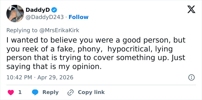 “Vestida como Sarah Connor em Terminator 2”: Erika Kirk quebra o silêncio após ataque WHCD