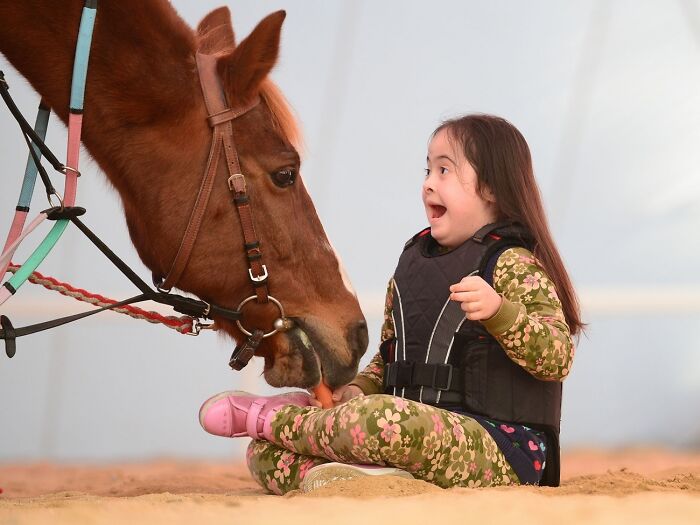 “Horse And Girl Happy” By Kadir Civici