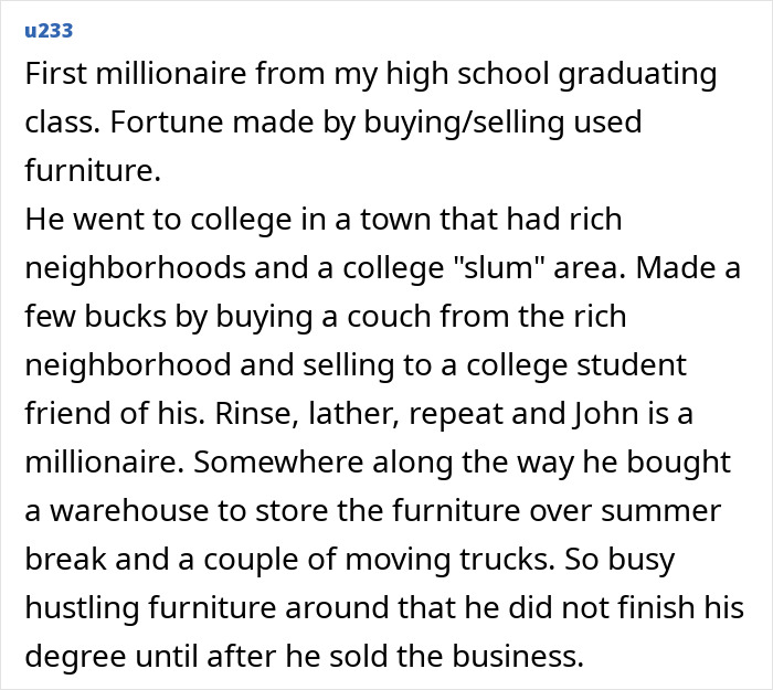 Millionaire made fortune buying and selling used furniture in college