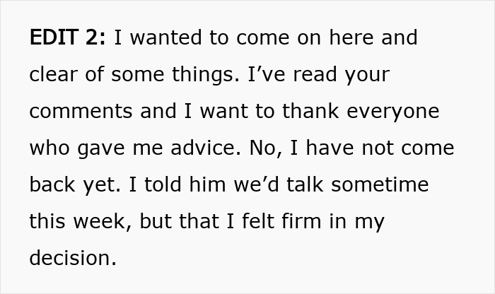 Text post showing a woman sharing her thoughts after ending a relationship, feeling liberated over one cent issue.