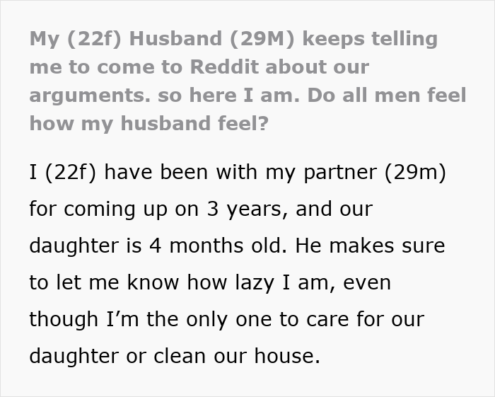 Toxic Man Calls Stay-At-Home Wife "Lazy Waste Of Space," Tells Her To Finish Chores To Get His Love