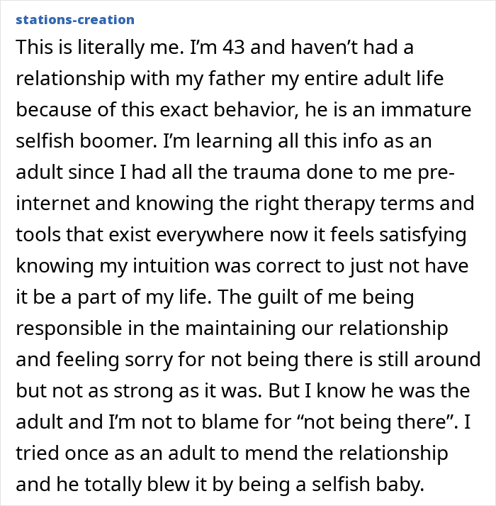 Alt text: Text post about a strained teen and dad relationship after he forgot her birthday and his hurtful response. Alt text: Text post about a strained teen and dad relationship after he forgot her birthday and his hurtful response.