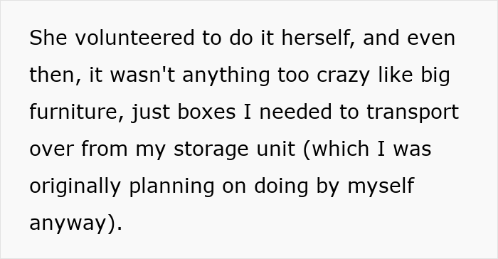 Text excerpt illustrating a woman testing her friend to remind her about appreciation, feeling shocked when left hanging.
