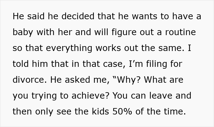 O casamento aberto dá uma guinada selvagem quando a namorada do marido pede um bebê, a esposa lhe dá um ultimato