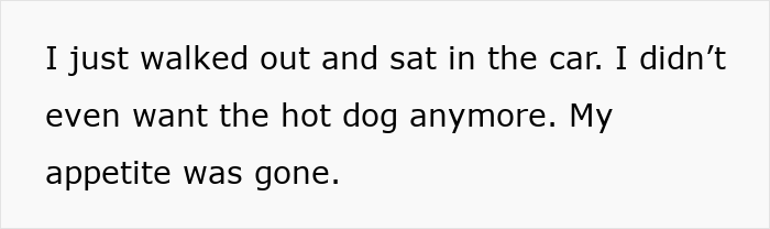 Text excerpt showing a man sharing an emotional outburst related to his wife not liking mustard and his lost appetite.