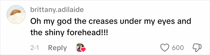 Social media comment about skin changes and complaints related to office air affecting appearance at work.