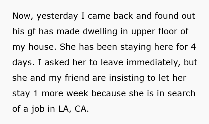 Homem volta para casa com a namorada de um amigo que mora na casa dele, ela chama a polícia quando ele a expulsa