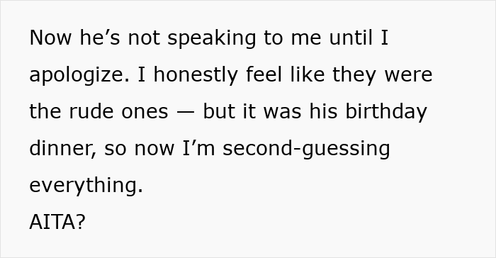 Text discussing a boyfriend&rsquo;s mom acting possessive at his birthday party causing conflict with his girlfriend.