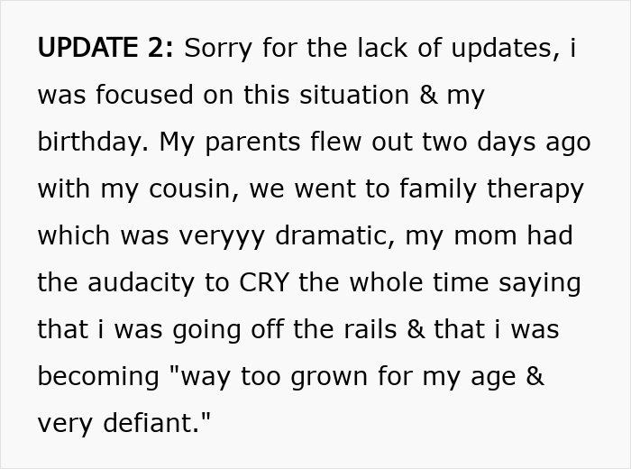 As repetidas mentiras e roubos da prima empurram adolescente para fora da casa dos pais e ela corta todo contato