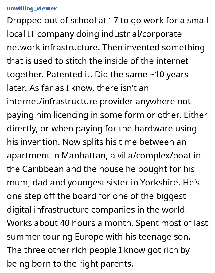 Inventing key internet infrastructure tech leads to digital infrastructure wealth and lifestyle