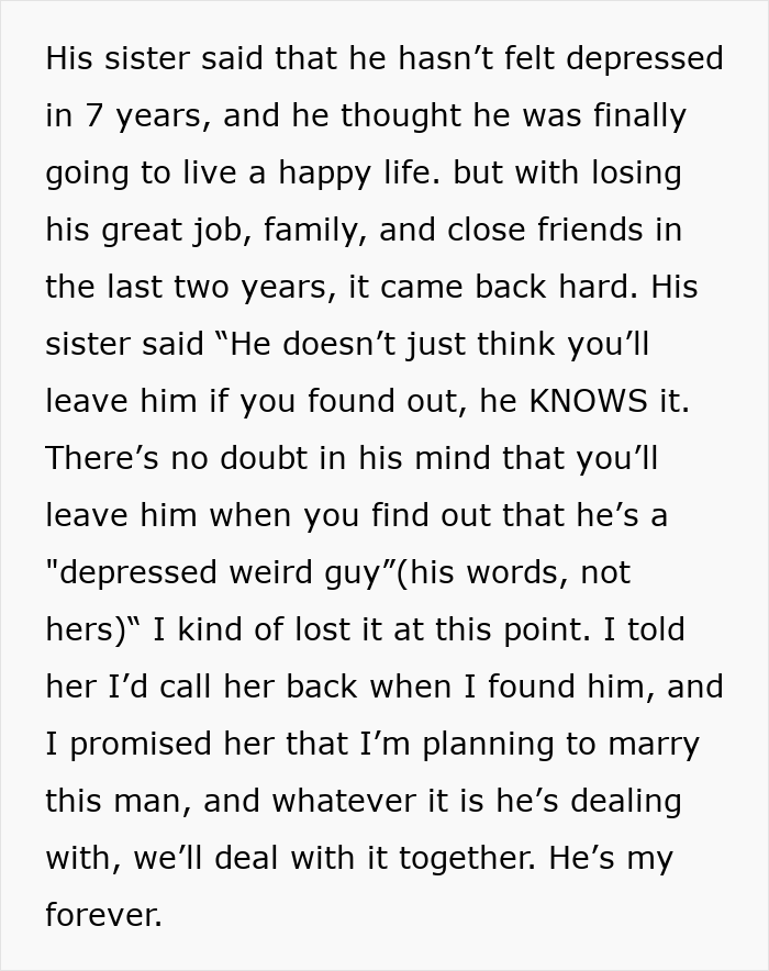 Woman Heartbroken After Reading Fianc&eacute;&rsquo;s Journal, Realizes The Affair She Suspected Is Depression