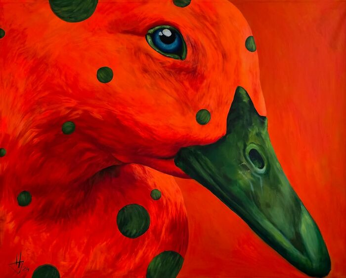 Artist Turns Geese Into Surreal Symbols In These 29 Strikingly Colorful Paintings