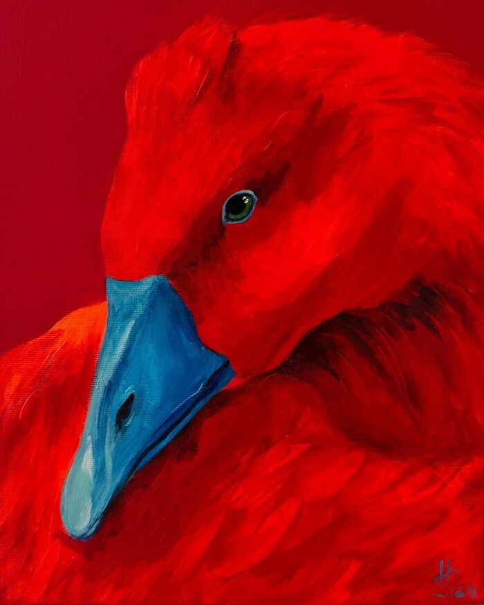 Artist Turns Geese Into Surreal Symbols In These 29 Strikingly Colorful Paintings