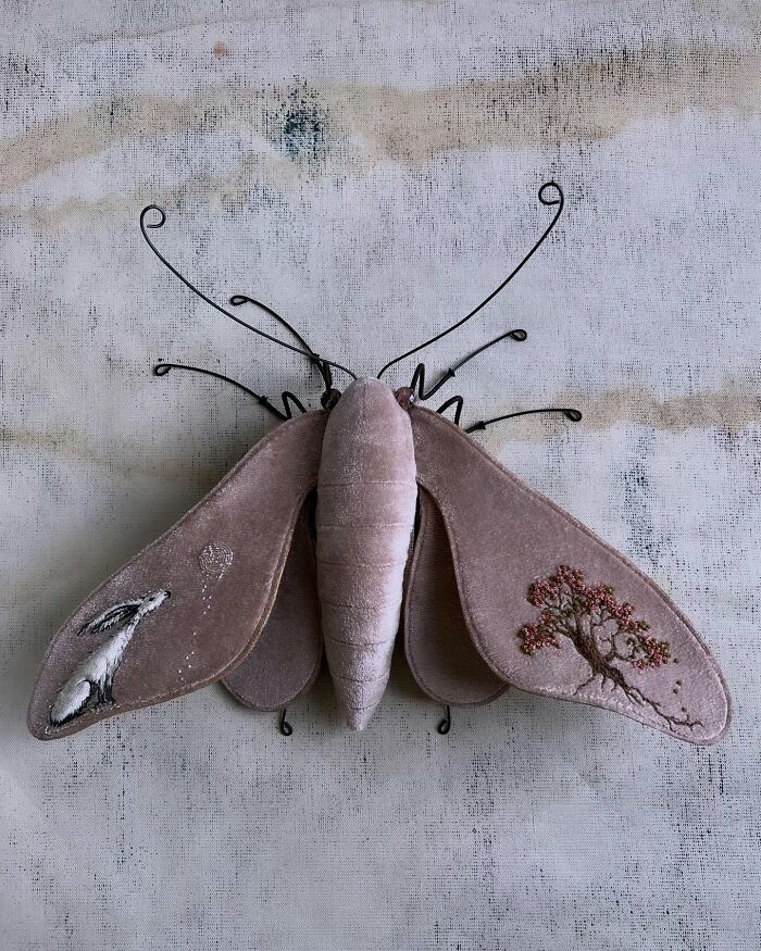 34 Textile Moth Sculptures By Larysa Bernhardt That Look Like They Flew Out Of A Dream
