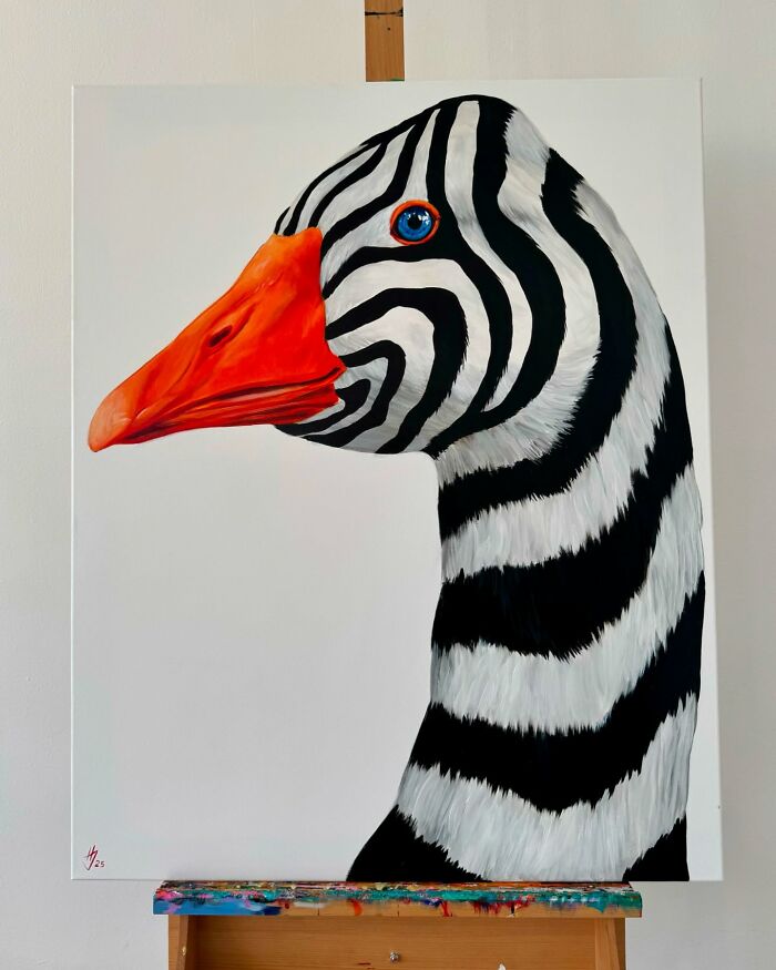 Artist Turns Geese Into Surreal Symbols In These 29 Strikingly Colorful Paintings