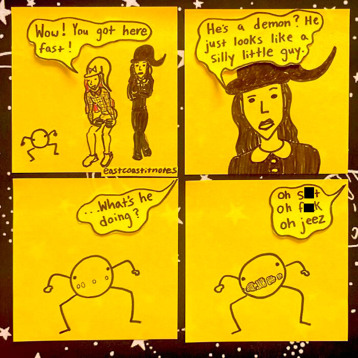 This Artist Turns Simple Post-It Notes Into Hilariously Clever Comics With Unexpected Twists (40 New Pics)