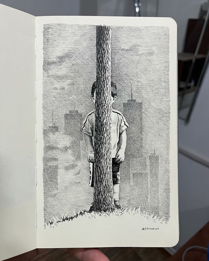This Artist Turns A Simple Sketchbook Into A Window Of Imagination And Quiet Reflection (40 Pics)
