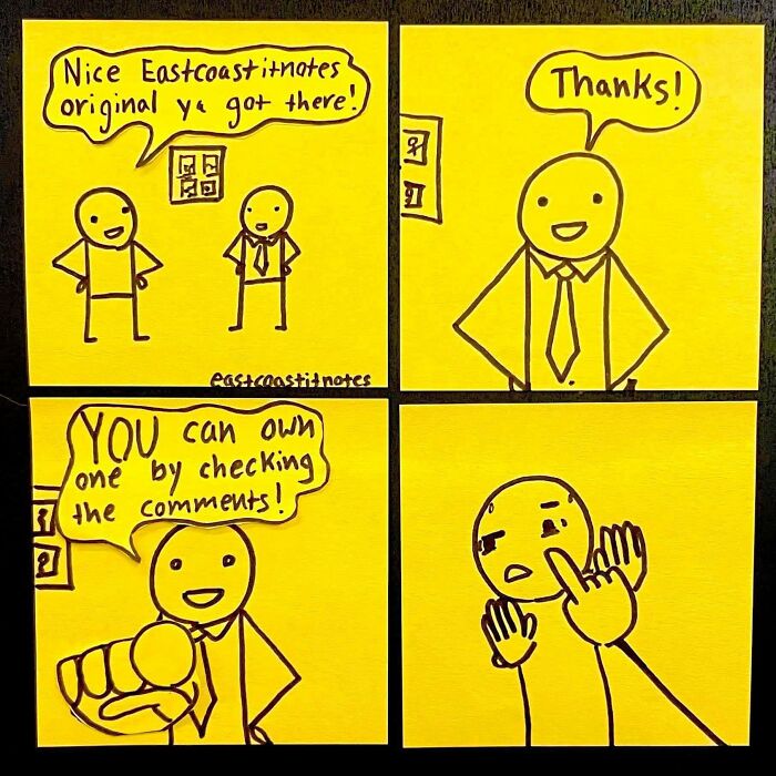 This Artist Turns Simple Post-It Notes Into Hilariously Clever Comics With Unexpected Twists (40 New Pics)