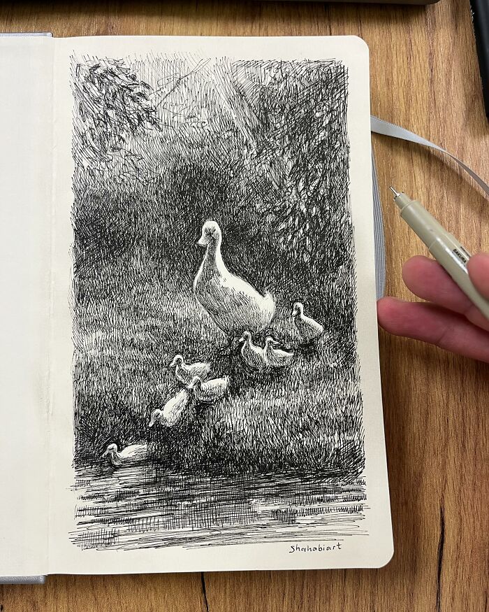 This Artist Turns A Simple Sketchbook Into A Window Of Imagination And Quiet Reflection (40 Pics)
