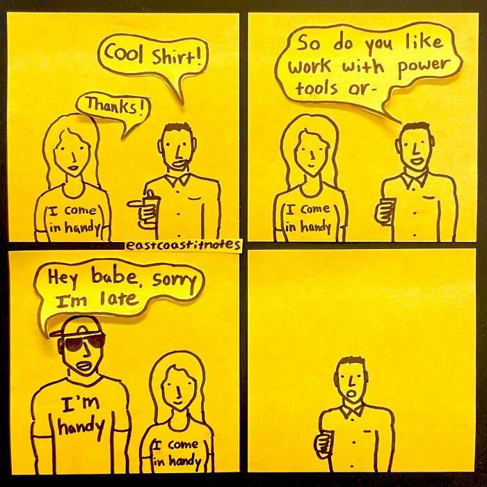 This Artist Turns Simple Post-It Notes Into Hilariously Clever Comics With Unexpected Twists (40 New Pics)