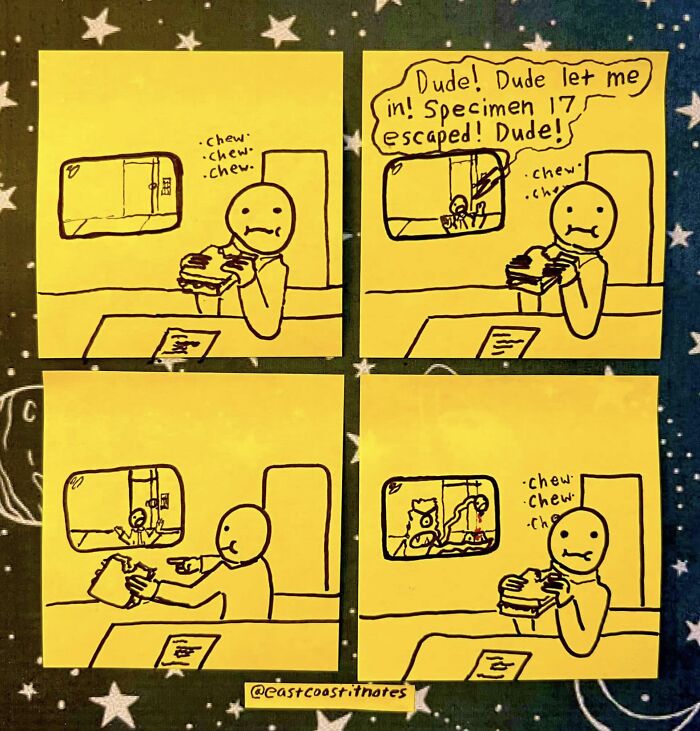 This Artist Turns Simple Post-It Notes Into Hilariously Clever Comics With Unexpected Twists (40 New Pics)