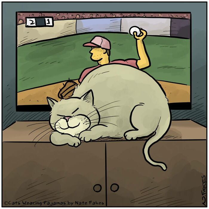 These Funny Cat Comics By Nate Fakes Prove Our Feline Friends Are Secretly Living Their Own Weird Lives (31 Pics)