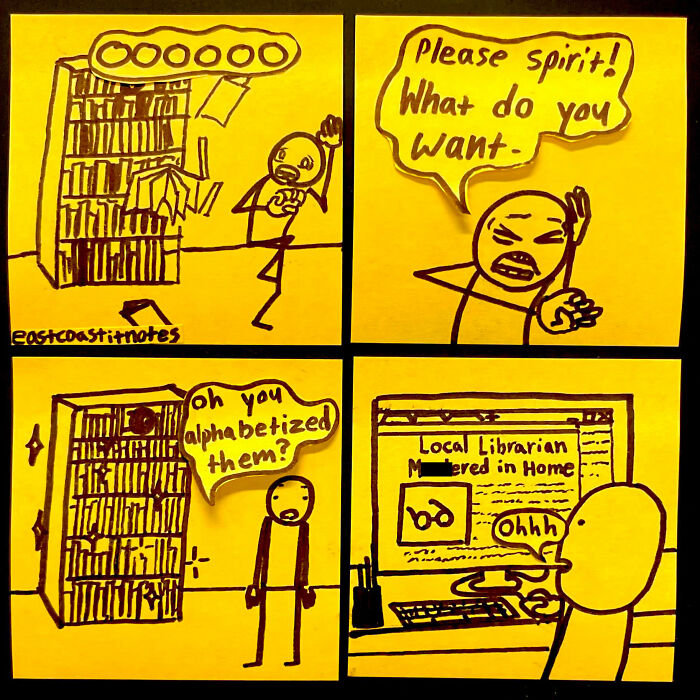 This Artist Turns Simple Post-It Notes Into Hilariously Clever Comics With Unexpected Twists (40 New Pics)