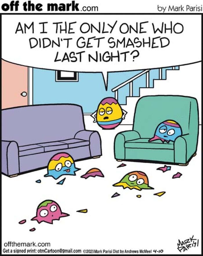 50 Hilarious Easter Comics By Mark Parisi That Prove Eggs Have Way More Drama Than We Thought