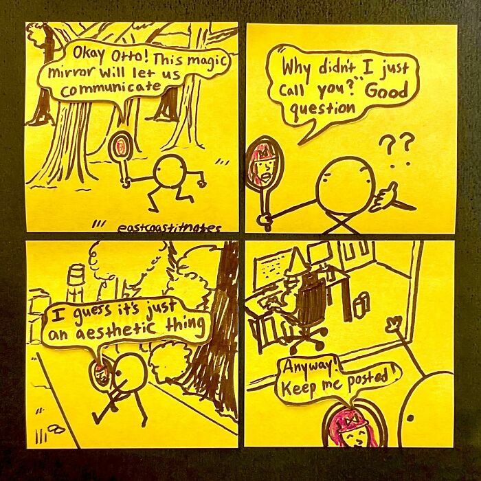 This Artist Turns Simple Post-It Notes Into Hilariously Clever Comics With Unexpected Twists (40 New Pics)