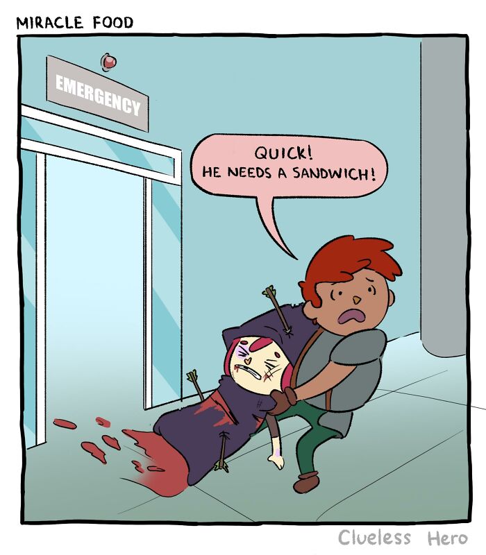 These “Clueless Hero” Comics Perfectly Capture What It Feels Like To Live Inside A Video Game (54 New Pics)