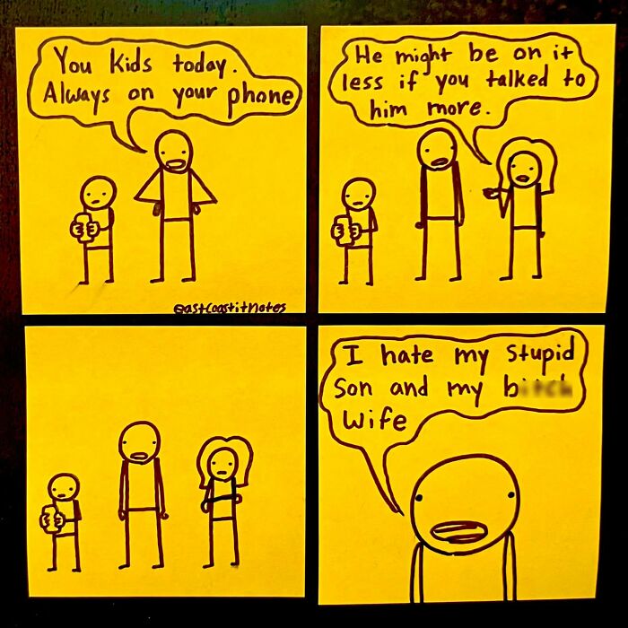 This Artist Turns Simple Post-It Notes Into Hilariously Clever Comics With Unexpected Twists (40 New Pics)