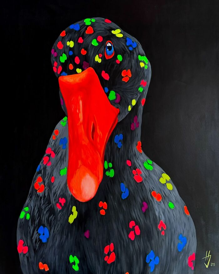 Artist Turns Geese Into Surreal Symbols In These 29 Strikingly Colorful Paintings