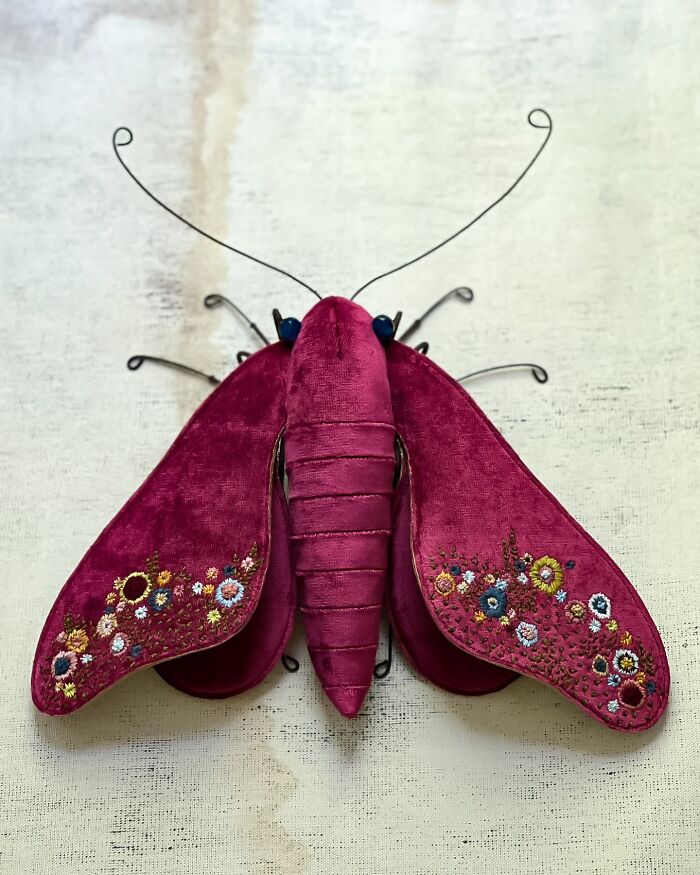 34 Textile Moth Sculptures By Larysa Bernhardt That Look Like They Flew Out Of A Dream