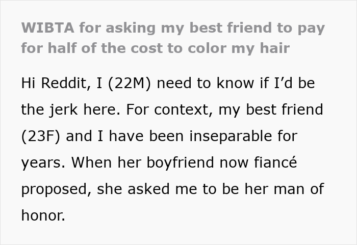 Man Of Honor Told To Change His Blue Hair For Wedding, Bride Uncovers Mom's Meddling Just In Time Man Of Honor Told To Change His Blue Hair For Wedding, Bride Uncovers Mom's Meddling Just In Time