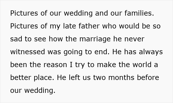 Text describing a man moving out to save his marriage but returning to a shocking bedroom twist straight from hell.