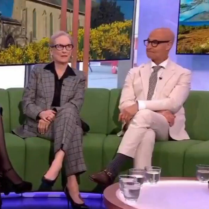 Meryl Streep And Stanley Tucci&rsquo;s Viral Eye Roll Toward Emily Blunt During Awkward Interview