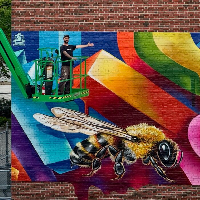 50 Vibrant Murals By ‘The Color Wizard’ That Brighten Walls Across New England