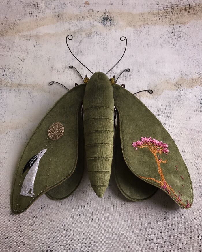 34 Textile Moth Sculptures By Larysa Bernhardt That Look Like They Flew Out Of A Dream